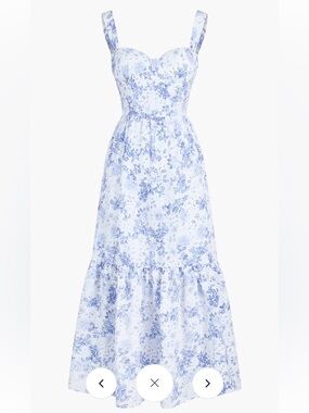 Women's Blue Floral Maxi Dress